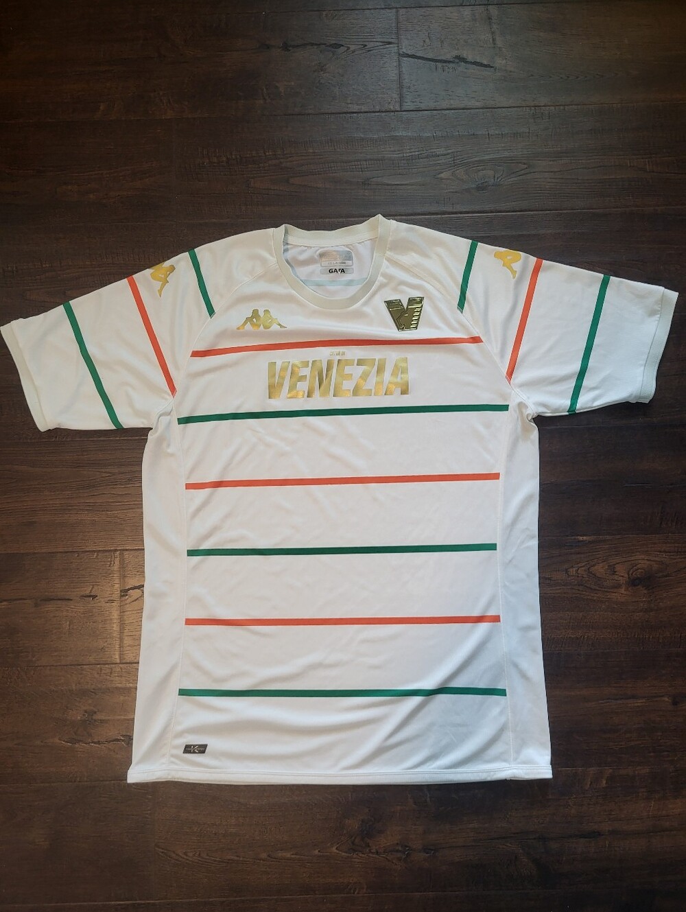 ​Venezia FC 2021-22 Away Jersey Kappa GARA Gold Logo Mens XXL Soccer Kit Shirt
